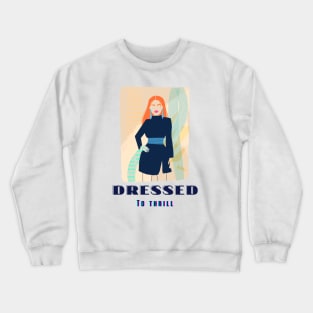 Fashion art woman Crewneck Sweatshirt